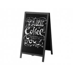 LiderPapel - Quadro Preto, Cavalete Dupla Face De Madeira Com Superfície Para Marcadores Tipo Giz 55X85CM LiderPapel - Quadro Preto, Cavalete Dupla Face De Madeira Com Superfície Para Marcadores Tipo Giz 55X85CM