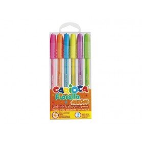 Carioca - Esferográfica de Gel Fiorella Neon, 6 un, Blister, 43365 Carioca - Esferográfica de Gel Fiorella Neon, 6 un, Blister, 43365