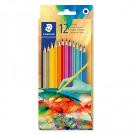 Staedtler - Lápis de Cor em Forma Hexagonal, 12 Cores Staedtler - Lápis de Cor em Forma Hexagonal, 12 Cores