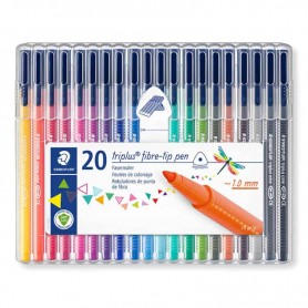 Staedtler - Canetas de Cor Triplus Color, Ponta de Fibra, 20 Cores Staedtler - Canetas de Cor Triplus Color, Ponta de Fibra, 20 Cores