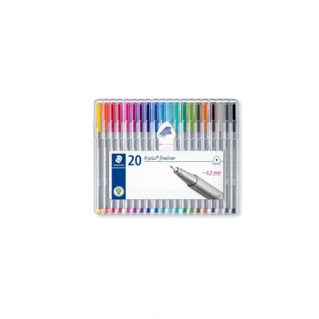 Staedtler - Canetas de Cor Fineliner Triplus, 20 cores