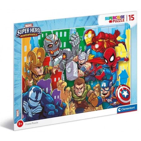 Educa - Puzzle 15 Peças: Marvel Super Hero Adventures