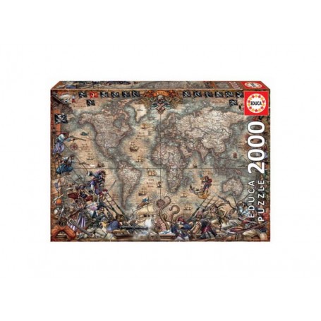 Educa Puzzle Mapa Piratas 2000 Peças 18008