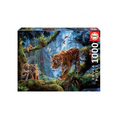 Educa Puzzle 1000 Peças Tigres Árvore 17662