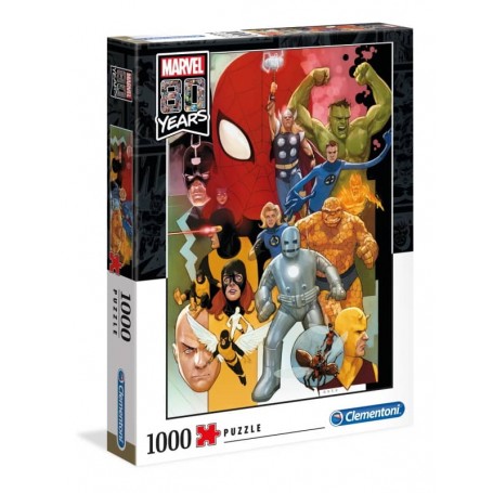 Clementoni Puzzle 1000 Peças Octogésimo Aniversário Marvel 39534