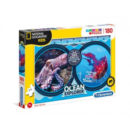 Clementoni Puzzle 180 Peças National Geographic Kids Ocean Expedition 29205