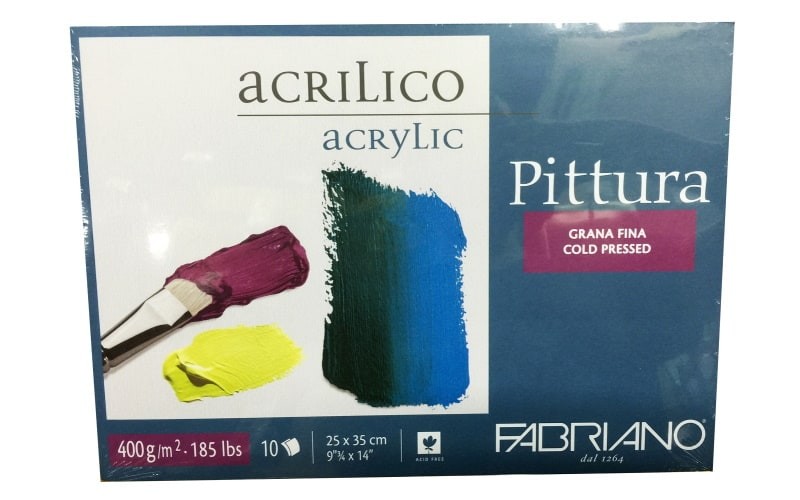 Fabriano - Bloco de Papel para Pintura Acrílica 10 Folhas