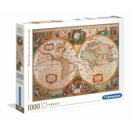 Clementoni Puzzle 1000 Peças Mapa Antigo 31229