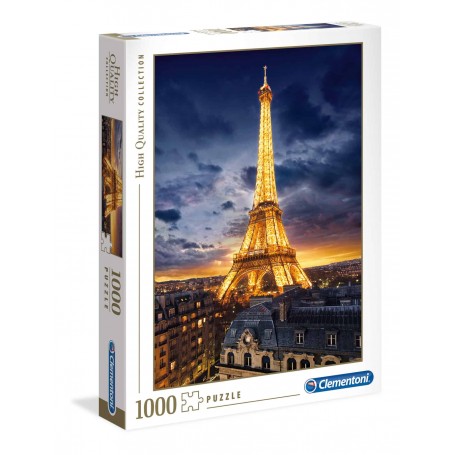 Clementoni - Puzzle 1000 Peças HQC Torre Eiffel 2020