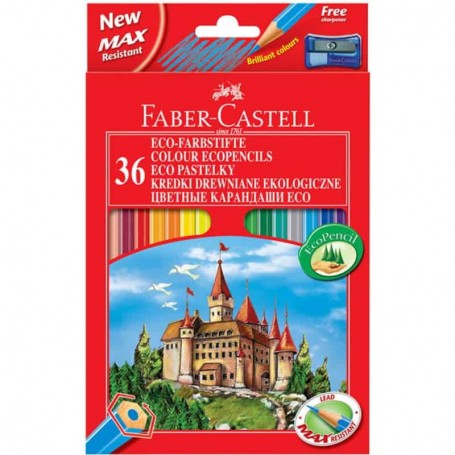 Faber Castell - Eco Lápis de Cor Longos Caixa de 36 Unidades