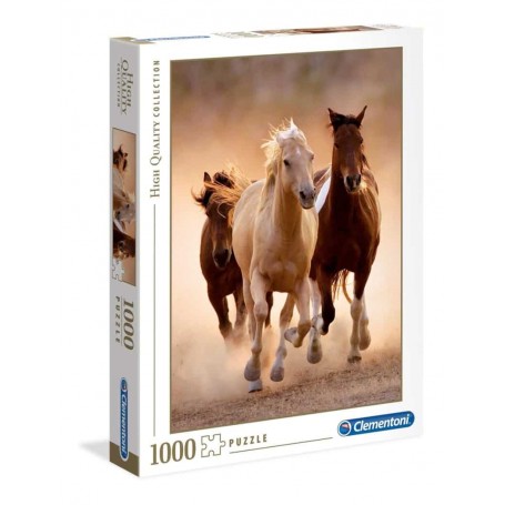 Clementoni - Puzzle 1000 Peças Running Horses