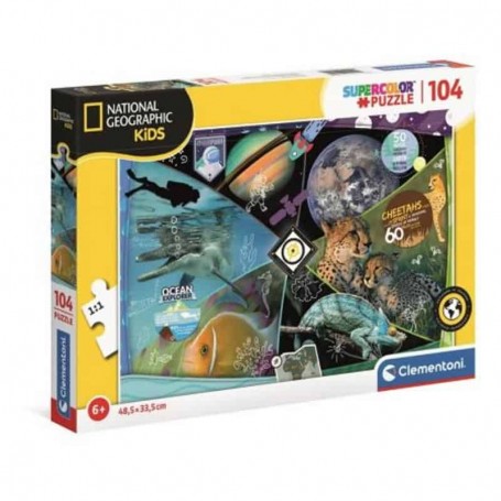 Clementoni - Puzzle 104 Peças - National Geographic Kids Espaço