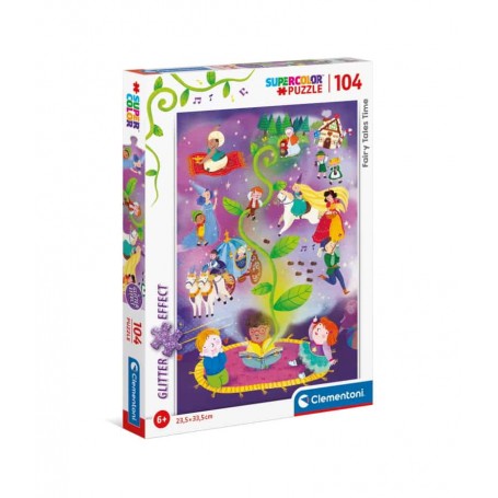 Clementoni - Puzzle 104 Peças Glitter Fairy Tales Time - 2020