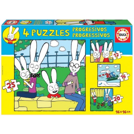 Educa - Puzzle Progressivo Simon 12-16-20-25 Peças