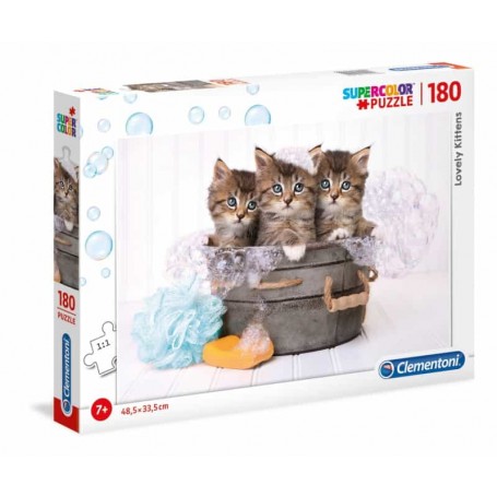 Clementoni - Puzzle 180 Peças Lovely Kittens