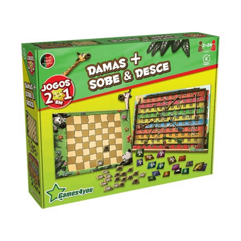 Games4You - Jogos 2 em 1: Damas + Sobe & Desce