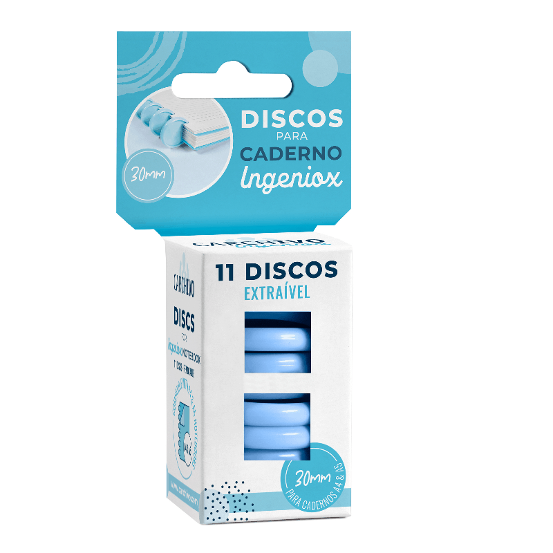 11 Discos para Caderno Ingeniox (Azul)