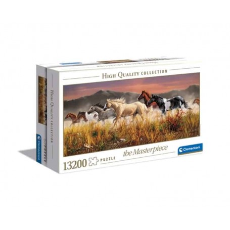 Clementoni - Puzzle 13200 Peças: Corrida de Cavalos