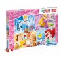 Clementoni - Puzzle 180 Peças Supercolor: Disney Princess