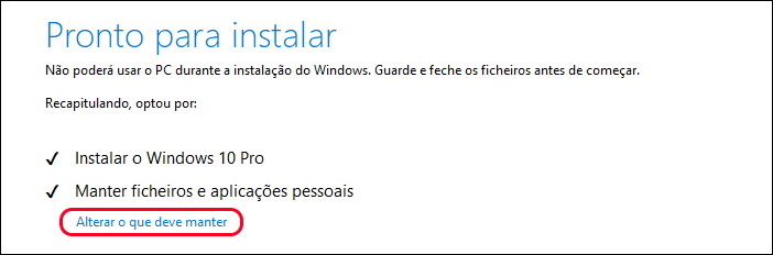 Atualização Ficheiros Windows 10